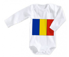 Body bandera del bebé Rumania tamaño 3/6 meses mangas largas