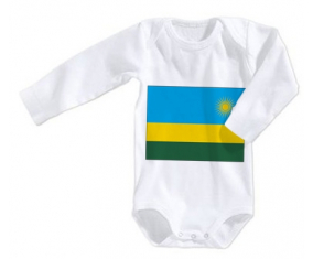 Body bebé Bandera Ruanda talla 3/6 meses mangas largas