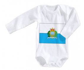 Body bebé Bandera San Marino talla 3/6 meses mangas largas