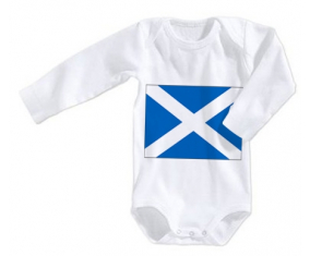 Body Bandera del Bebé Escocia Tamaño 3/6 Meses Mangas Largas