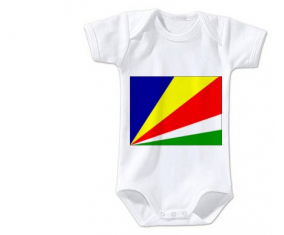 Body bandera del bebé seychelles tamaño 3/6 meses mangas cortas