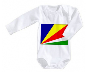 Body bandera del bebé seychelles tamaño 3/6 meses mangas largas