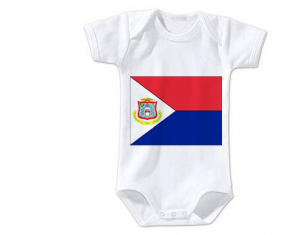 Body bandera del bebé Sint Maarten talla 3/6 meses mangas cortas
