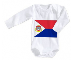 Body bebé Bandera Sint Maarten talla 3/6 meses mangas largas