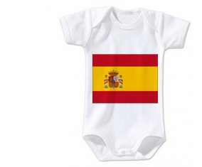 Body Baby Flag España Tamaño 3/6 Meses Mangas Cortas