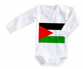 Body bandera del bebé Palestina tamaño 3/6 meses mangas largas