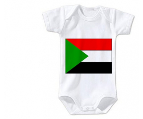 Body bandera del bebé Sudan tamaño 3/6 meses mangas cortas