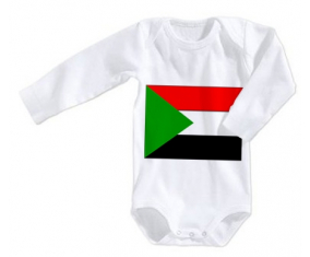 Body bandera del bebé Sudán Tamaño 3/6 meses Mangas largas
