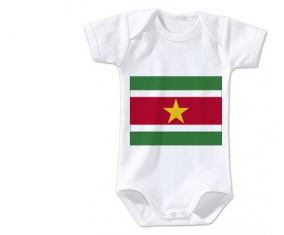 Body bebé suriname bandera tamaño 3/6 meses mangas cortas