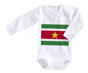 Body bebé suriname bandera tamaño 3/6 meses mangas largas