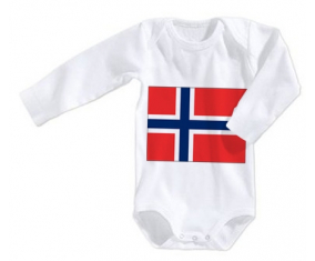 Body bebé Flag Svalbard y Jan Mayen talla 3/6 meses mangas largas