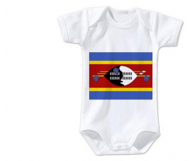 Body bebé Flag Swazilandia talla 3/6 meses mangas cortas