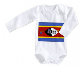 Body bebé Flag Swazilandia talla 3/6 meses mangas largas