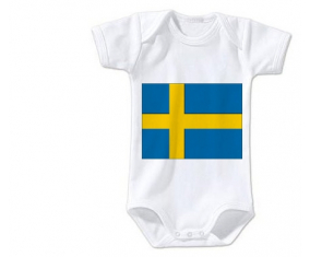 Body baby flag suecia tamaño 3/6 meses mangas cortas