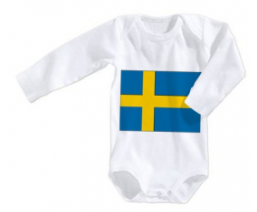 Body bebé Bandera Suecia talla 3/6 meses mangas largas