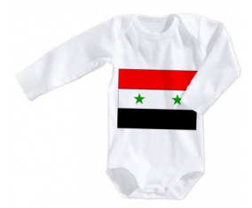 Body bandera del bebé República Árabe Siria Tamaño 3/6 Meses Mangas Largas
