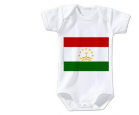 Body bebé Bandera Tayikistán talla 3/6 meses mangas cortas