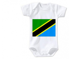 Body bebé Bandera Tanzania talla 3/6 meses mangas cortas