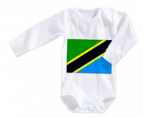 Body bebé Bandera Tanzania talla 3/6 meses mangas largas