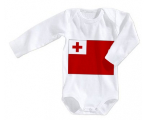 Body bandera del bebé Tonga tamaño 3/6 meses mangas largas
