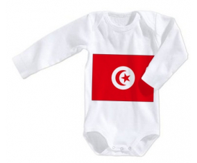 Body bebé Bandera Túnez talla 3/6 meses mangas largas