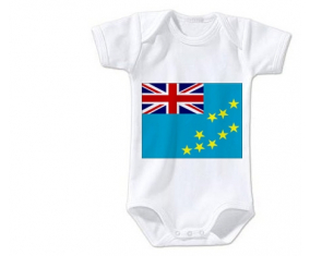 Body Bandera bebé Tuvalu Tamaño 3/6 Meses Mangas Cortas