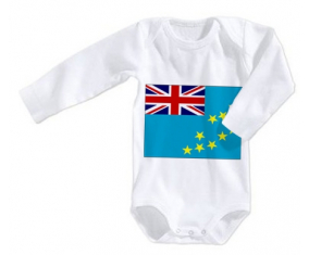 Body bandera bebé Tuvalu Tamaño 3/6 Meses Mangas Largas