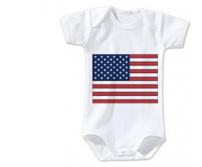 Body baby flag Los Estados Unidos de América Talla 3/6 meses Mangas cortas