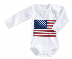 Body baby flag Los Estados Unidos de América Talla 3/6 meses Mangas largas