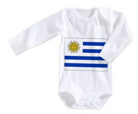 Body bebé Bandera Uruguay talla 3/6 meses mangas largas