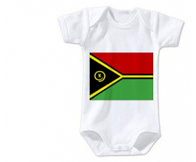 Body bandera del bebé Vanuatu tamaño 3/6 meses mangas cortas