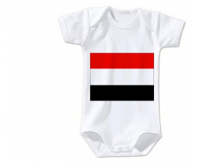 Body bandera del bebé Yemen tamaño 3/6 meses mangas cortas