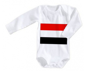 Body bandera del bebé Yemen tamaño 3/6 meses mangas largas
