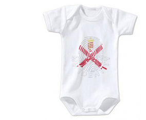 Body baby print My Identity Island en jersey talla 3/6 meses mangas cortas