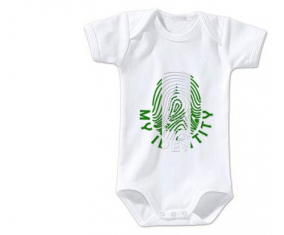 Body bebé imprimir mi identidad Norfolk Island tamaño 3/6 meses mangas cortas