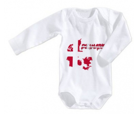 Body bebé Dinamarca mapea el tamaño 3/6 meses mangas largas