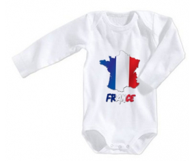 Body bebé France mapas tamaño 3/6 meses mangas largas