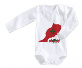Body bebé Marruecos mapea tamaño 3/6 meses mangas largas