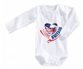 Body bebé I Love Britain talla 3/6 meses mangas largas