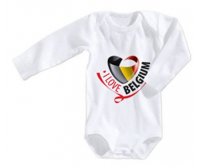 Body bebé I Love Belgium talla 3/6 meses mangas largas