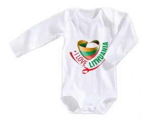 Body bebé I Love Lithuania talla 3/6 meses mangas largas