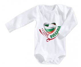 Body bebé I Love Bulgaria talla 3/6 meses mangas largas