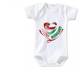 Body bebé I Love Hungary talla 3/6 meses mangas cortas
