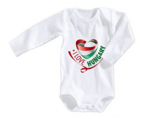 Body bebé I Love Hungary talla 3/6 meses mangas largas