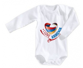 Body bebé I Love Armenia talla 3/6 meses mangas largas