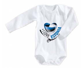 Body bebé I Love Estonia talla 3/6 meses mangas largas