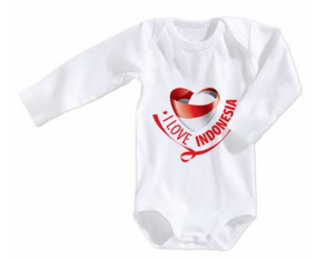 Body bebé I Love Indonesia talla 3/6 meses mangas largas