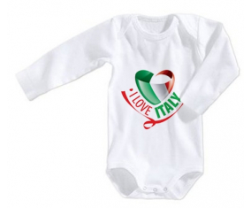 Body bebé I Love Italia talla 3/6 meses mangas largas