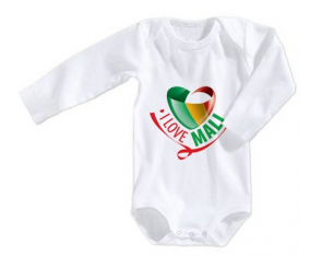 Body bebé I Love Mali talla 3/6 meses mangas largas