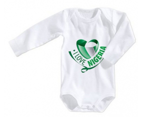 Body bebé me encanta Nigeria talla 3/6 meses mangas largas